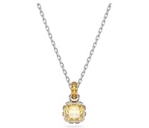 Birthstone Anhänger, Kissenschliff, November, Gelb, Rhodiniert