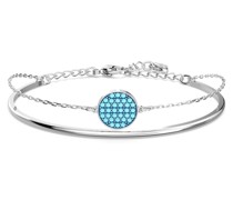 Ginger Armreif, Blau, Rhodiniert