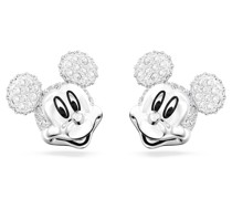 Disney Mickey Mouse Ohrstecker, Weiß, Rhodiniert