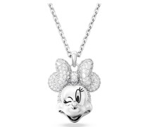 Disney Minnie Mouse Anhänger, Kopfmotiv, Weiß, Rhodiniert