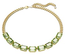 Millenia Halskette, Oktagon-Schliff, Grün, Goldlegierungsschicht