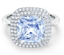 Angelic Ring, Kissenschliff, Blau, Rhodiniert