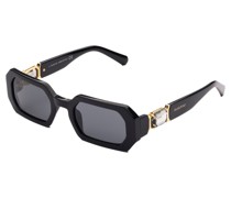 Sonnenbrille, Achteckform, SK0349 01A, Schwarz