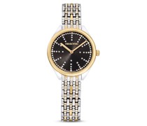 Attract Uhr, Schweizer Produktion, Pavé, Metallarmband, Schwarz, Metallmix
