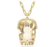 Harmonia Anhänger, Übergroßer Kristall, Goldfarben, Goldlegierungsschicht