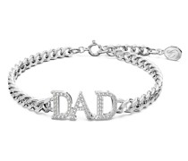 Father's Day - Dad Armband, Weiß, Rhodiniert