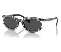 Sonnenbrille, Ovale Form, SK6006, Schwarz