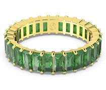 Matrix Ring, Baguette-Schliff, Grün, Goldlegierungsschicht