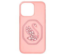 Smartphone Schutzhülle, Schwan, iPhone® 14 Pro Max, Hellrosa