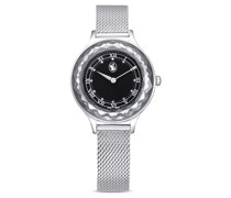 Octea Nova Uhr, Schweizer Produktion, Metallarmband, Schwarz, Edelstahl