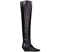 60mm hohe Overkneestiefel aus Leder „Hilde“