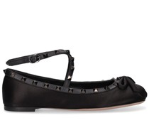 5mm hohe Ballerinas aus Satin „Rockstud“