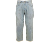 KÜRZERE, GEWEBTE JEANS