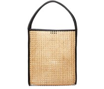 TOTE AUS LEDER UND RATTAN, LVR EXCLUSIVE