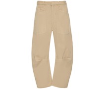 Shon stretch cotton wide pants