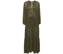 Mehrstufiges Kleid mit Kordelzug