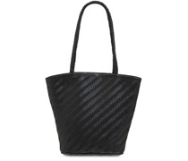 HANDGEWEBTE SCHULTERTASCHE AUS LEDER „JEANNE“