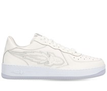LEDERSNEAKERS MIT SEITENLOGO