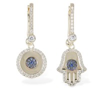 Kristallohrringe „Soleil Lucy Eye & Hamsa“