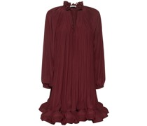 PLISSIERTES MINIKLEID MIT RÜSCHEN