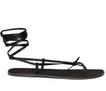 Leather flat knot sandals