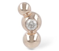 Mono-Ohrring aus 9kt Gold & Diamanten „Bollicine“