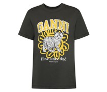 T-Shirt aus Jersey mit Katzendruck
