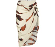MINIROCK AUS BEDRUCKTEM, SEIDENEM CREPE DE CHINE