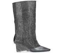 95mm hohe Stiefel mit Keilabsatz „Virginia“