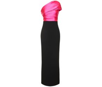 Maxikleid aus Twill und Krepp „Selia“