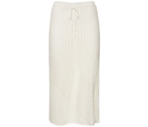 Bartola knitted cotton long skirt