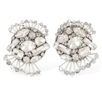 Distressed crystal earrings