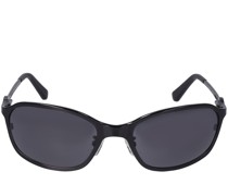 Runde Sonnenbrille aus Stahl in Schwarz „Paxis“