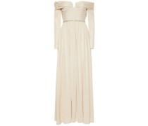 MAXIKLEID AUS STRETCH-KREPP