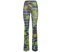 LEGGINGS AUS STRETCH-MESH MIT DRUCK