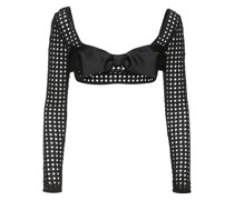Macramé crop top w/ bow