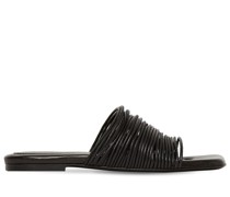 10 mm hohe Sandalen aus Kunstleder „Square Rolo“