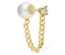 18kt Perlen-Mono-Ohrring „Unchain My Art“