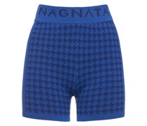 Karierte Shorts aus Strick