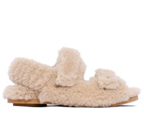 10mm Sandya fur flat shoes