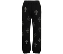 Jogginghose aus Baumwolle mit Strass