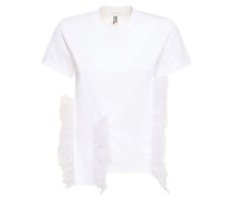 T-SHIRT AUS BAUMWOLLJERSEY UND TÜLL