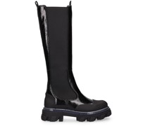 50mm hohe Chelseastiefel aus Leder „Cleated“