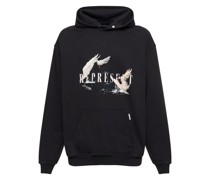 Hoodie aus Baumwolle mit Druck „Swan“