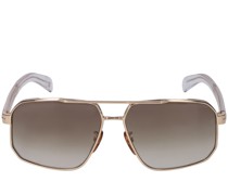 Eckige Pilotensonnenbrille aus Metall „DB“