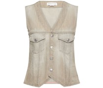 Mia capsule cotton denim waistcoat