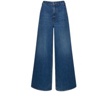Hochtaillierte Jeans aus Denim
