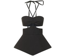 CROP-TOP AUS BAUMWOLLMISCHPOPELINE