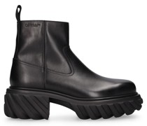 Tractor Motor leather ankle boots