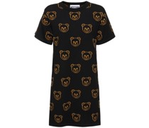Hemdkleid aus Wolljacquard mit Teddy-Logo